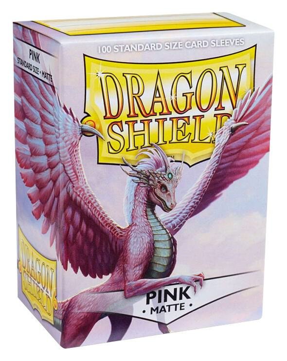 Dragon Shield Card Sleeves Standard Size Matte Pink 100ct Durable TCG Sleeves for Card Games (Pre-Order)