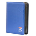 Zion Cases Carbon Texture Toploader Binder Navy 4 Pocket Trading Card Album