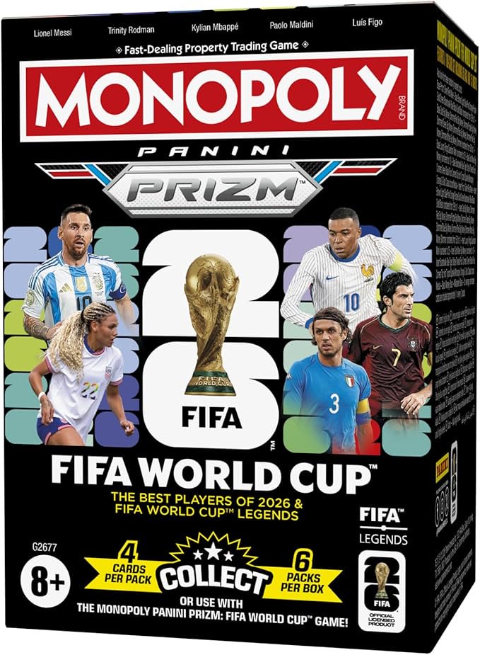 Monopoly Panini Prizm FIFA World Cup Blaster Box | FIFA Soccer Trading Cards | Collectible Card Game Edition