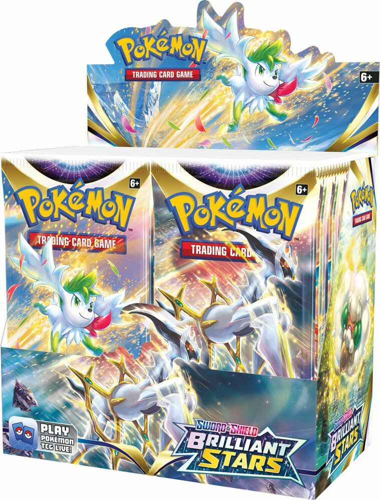 Pokémon TCG Sword & Shield Brilliant Stars Booster Box – Sealed Pokémon Cards for Collectors & Trading Card Game