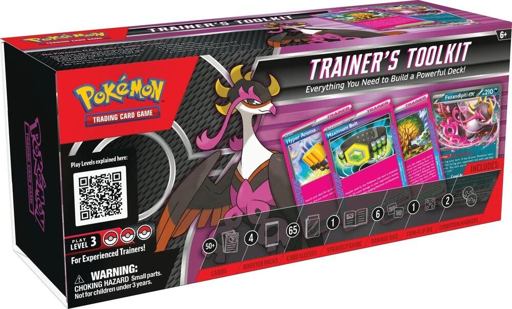 Pokémon TCG Trainer’s Toolkit 2025 – Box with Cards and Accessories for Pokemon Card Game & Collectible Card Games