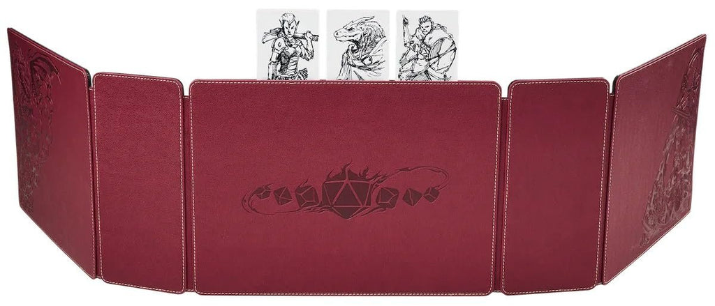 Dragon Shield Role Playing Game Master Companion Blood Red – Compatible with Official DND Spell Cards - 6 Foam Trays with Room for a Total of Over 40 Miniatures of Various Sizes