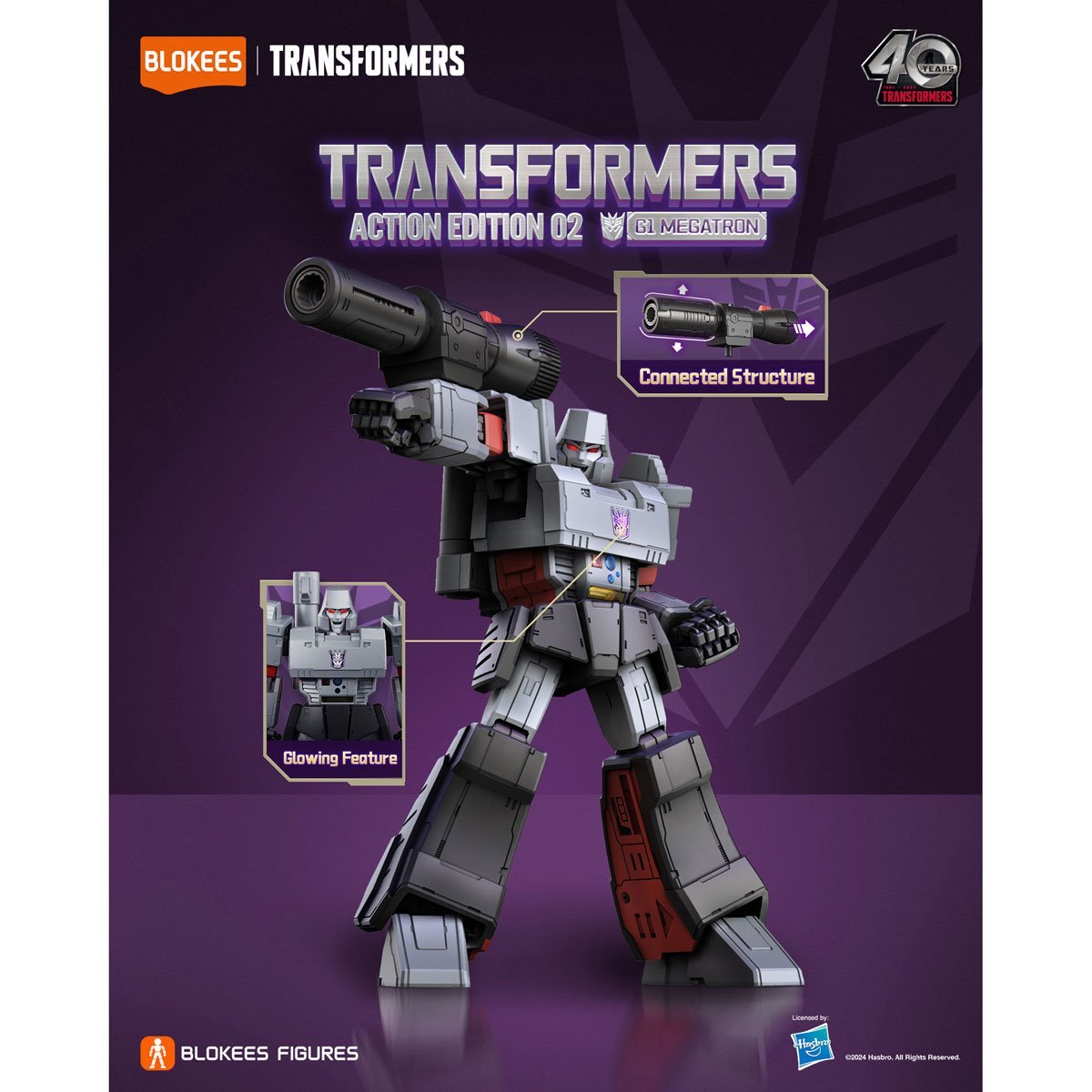 Blokees Transformers Shining Version 1 Roll Out G1 Megatron Light Up