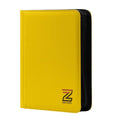 Zion Cases Carbon Texture Toploader Binder Yellow 4 Pocket Trading Card Album