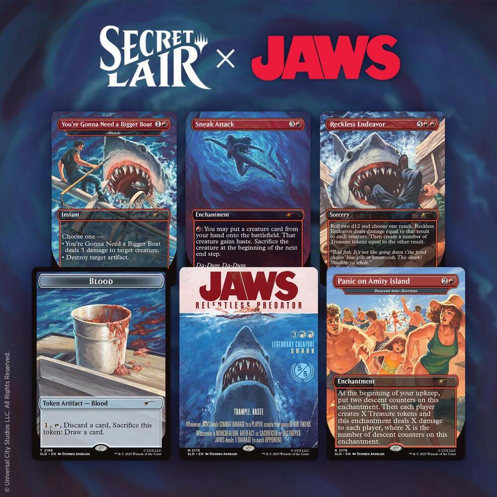 Magic: The Gathering Secret Lair x Jaws Terror of Amity Island Premium Collectible Cards
