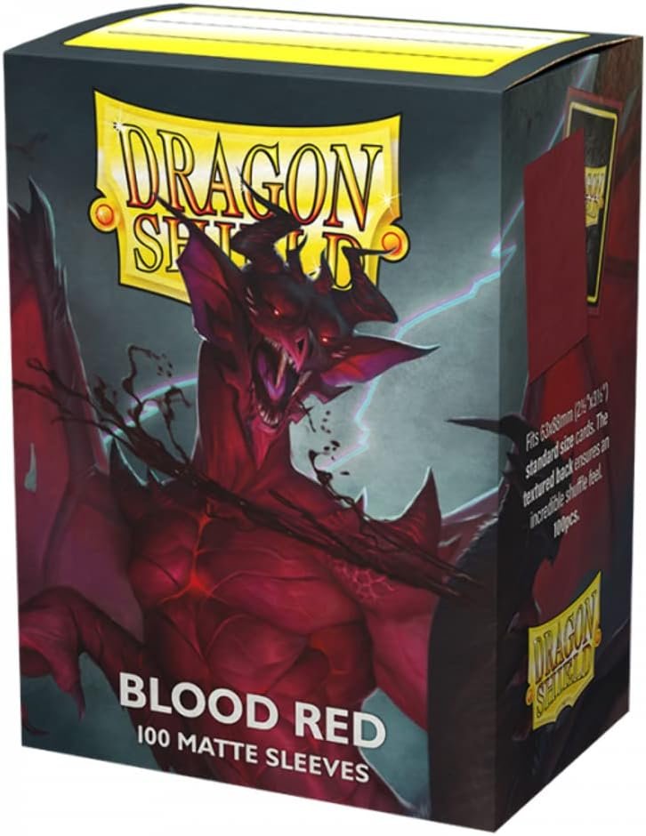 Dragon Shield Matte Sleeves Blood Red 100ct Trading Card Sleeves MTG Pokemon Card Protector
