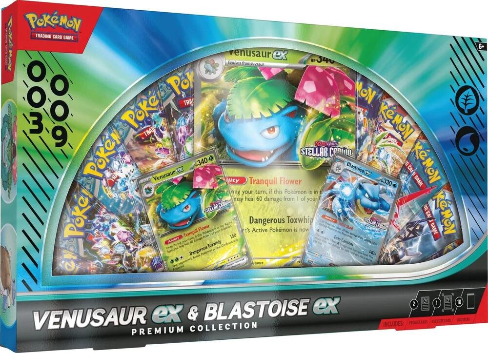 Pokémon TCG Venusaur ex & Blastoise ex Premium Collection – Sealed Pokémon Cards
