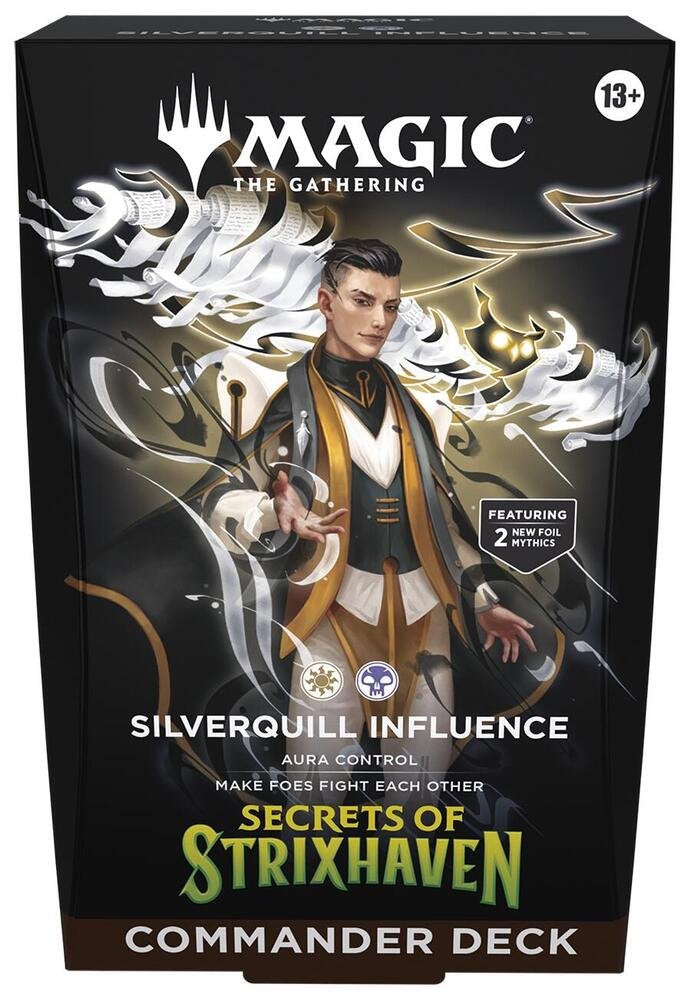 MTG Silverquill Influence Commander Deck – Secrets of Strixhaven SOS 100-Card Ready-to-Play Magic: The Gathering Deck with Foil Legendary Creatures & New Cards