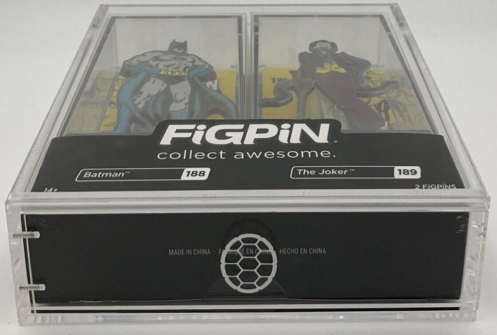 2019 SDCC Exclusive FiGPiN Batman 188 & The Joker 189 (Glitter) LE 750