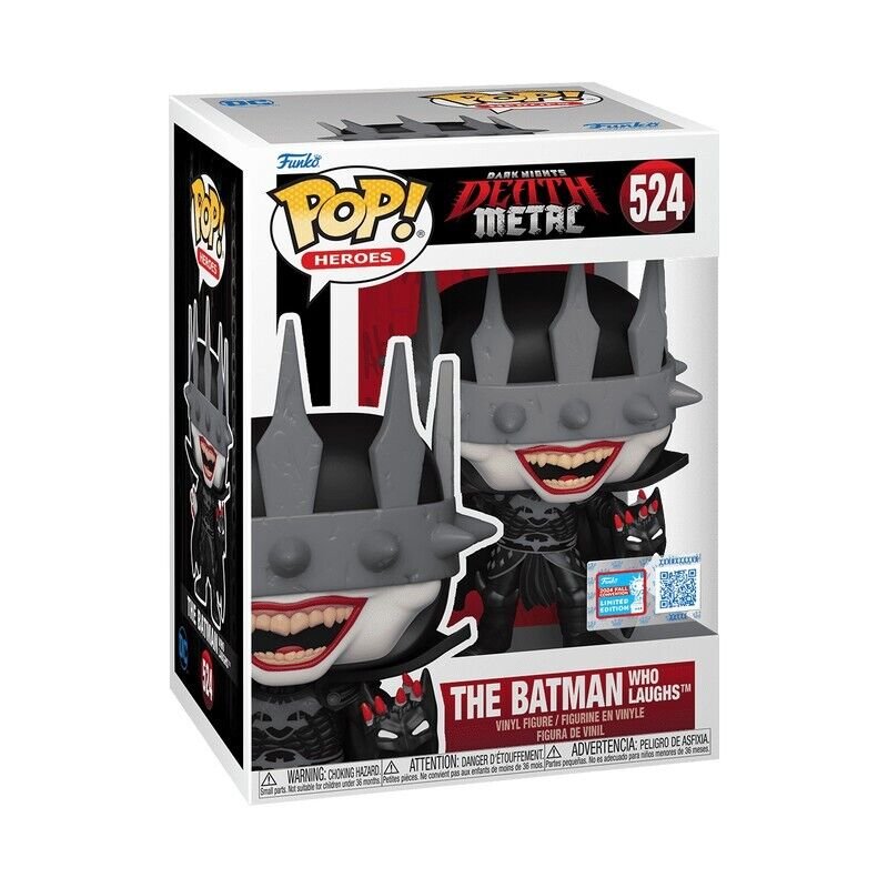 The Batman Who Laughs Funko Pop! Heroes Dark Nights: Death Metal - NYCC 2024 Exclusive - Approx. 4.45" Collectible Limited Edition Vinyl Figure #524 with Display Box Protector Case