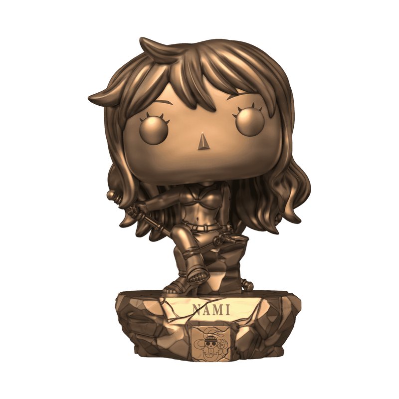 Nami #2015 Statue (Bronze) Funko Pop! Plus One Piece - Approx. 4.25" Exclusive Collectible Vinyl Figure Bundled with Display Box Protector Case