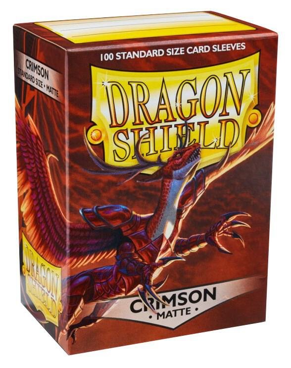 Dragon Shield Card Sleeves Crimson Matte 100ct Durable TCG Sleeves for Card Games