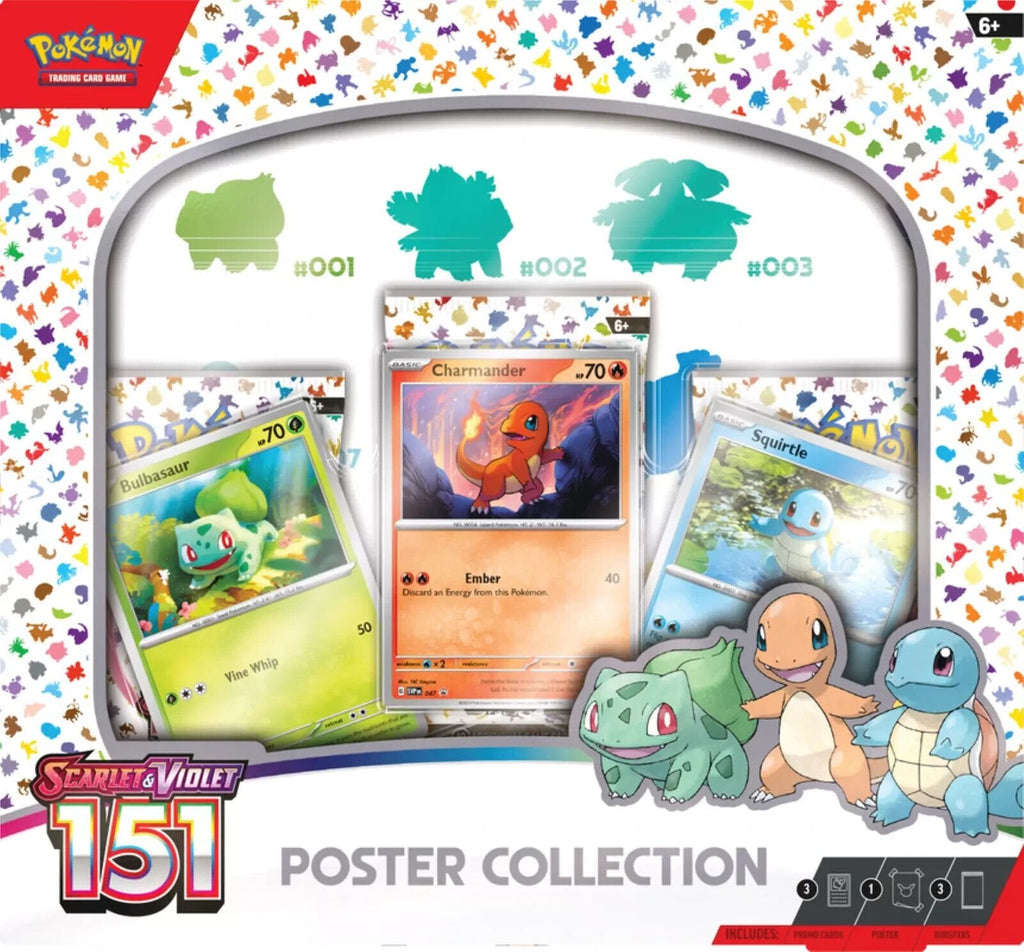Pokemon TCG Scarlet & Violet 151 Poster Collection Box 3 Booster Packs