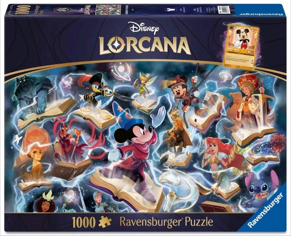 Disney Lorcana 1000 Pc Ravensburger Puzzle Glimmers o f The Realm Amber