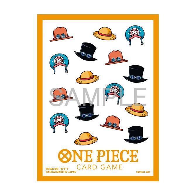 Bandai One Piece Card Game Sleeves Hat Pattern 70 Count Gloss Finish 2.6 x 3.6 Standard Card Sleeves