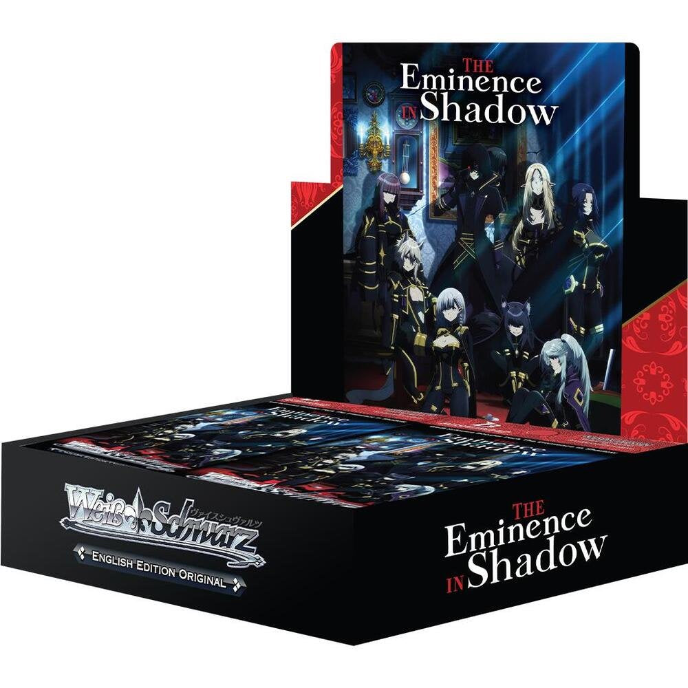 Weiss Schwarz Eminence in Shadow Booster Box – English Edition TCG, Hot-Stamped Sign Cards, Exclusive Limited Edition PR Cards & Playmat