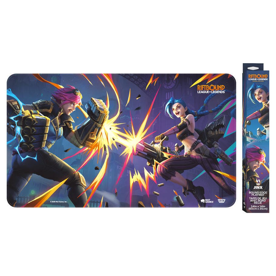 Riftbound League of Legends TCG Vi vs. Jinx Playmat Official Trading Card Game Accessory