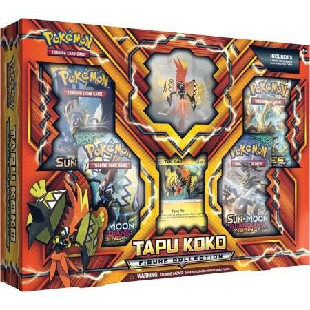 Pokémon TCG Sun & Moon Guardians Rising Tapu Koko Figure Collection with Figure, Foil Promo Card, 4 Booster Packs