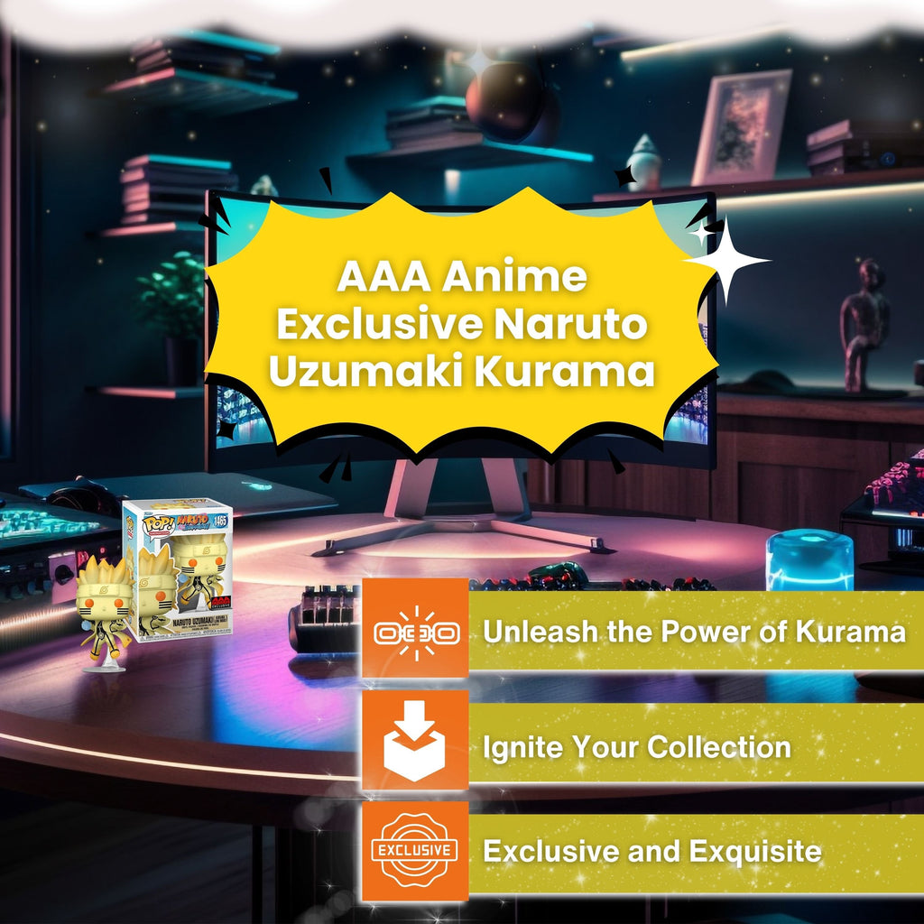 Naruto Uzumaki (Kurama Link Mode) Funko Pop! Naruto Shippuden - AAA Anime Exclusive Vinyl Figure # 1465 with Display Box Protector Case