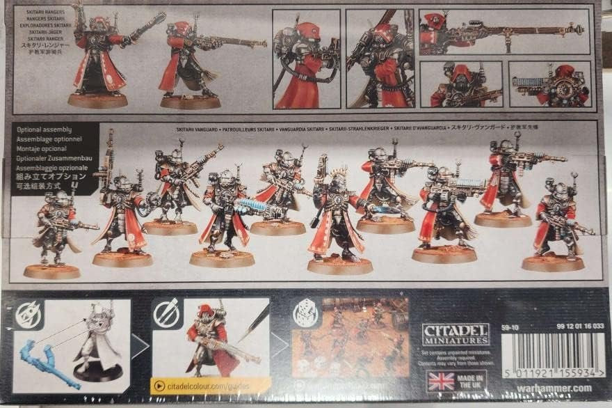 Warhammer 40K Adeptus Mechanicus Skitarii Rangers Vanguard Miniatures Set by Games Workshop Multi-Colored Tabletop Wargaming Model Kit