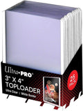 Ultra Pro 3" X 4" Toploader - Ultra Clear - White Border - 25ct