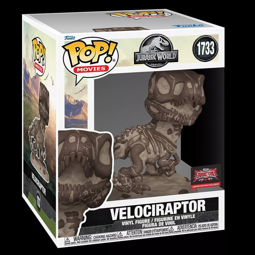 Velociraptor #1733 Funko Pop! Movies Jurassic Park Fossil - Target Con 2025 Collectible Vinyl Figure