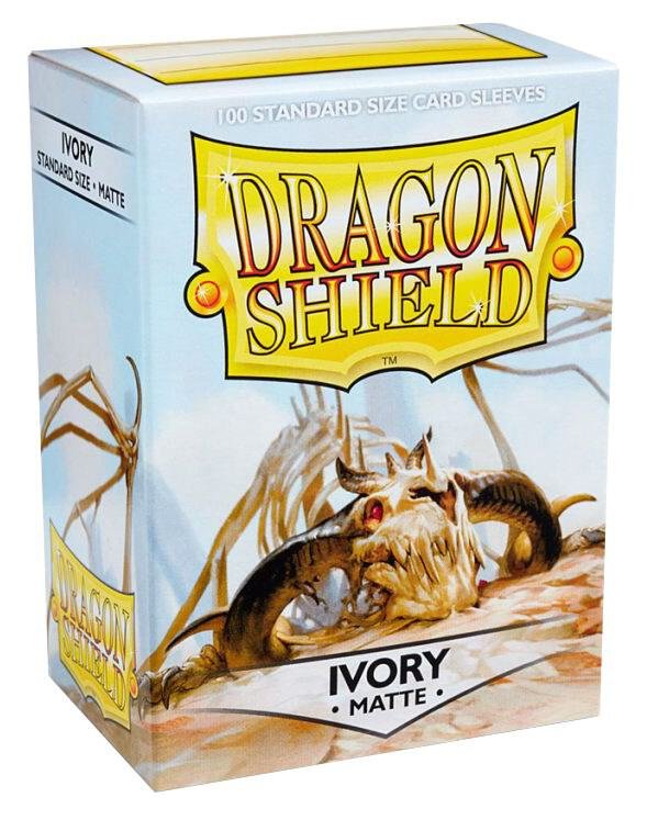 Dragon Shield Card Sleeves Ivory Matte 100ct Standard Size Trading Card Protectors