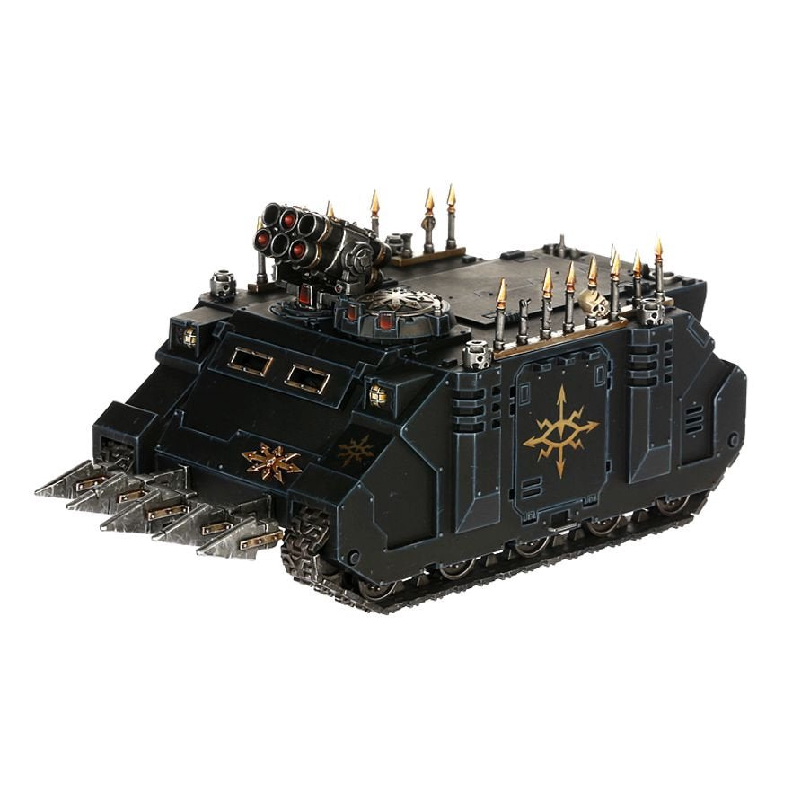 Warhammer 40,000 Chaos Rhino Chaos Space Marines Chaos Rhino Vehicle Kit for Warhammer 40K – Customizable Plastic Transport with Weapon & Cosmetic Options, Unpainted Miniature Model