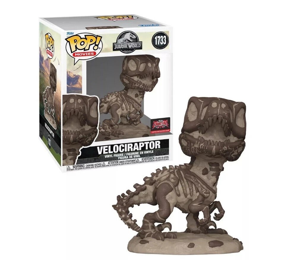 Velociraptor #1733 Funko Pop! Movies Jurassic Park Fossil - Target Con 2025 Collectible Vinyl Figure