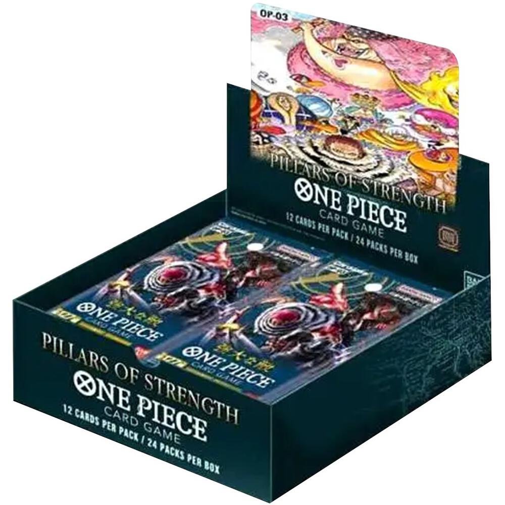 Bandai One Piece TCG OP-03 Pillars of Strength Booster Box English One Piece Trading Cards - 24 Booster Packs for Collectible Card Games