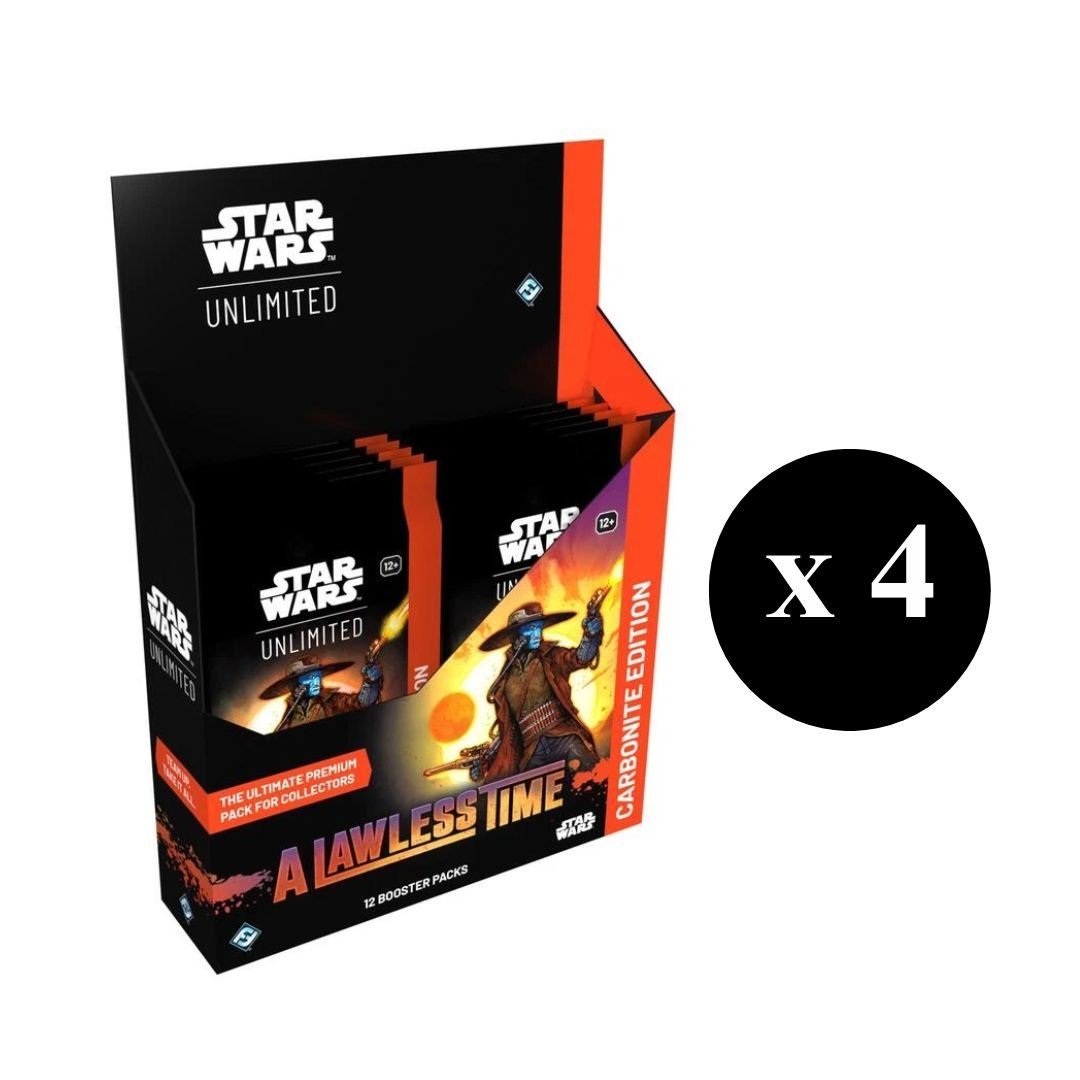 Fantasy Flight Games Star Wars Unlimited A Lawless Time Carbonite Booster Box Bundle 4x - Collector Booster Trading Cards Display, TCG Collectible Card Game Set for Deck Building and Card Display