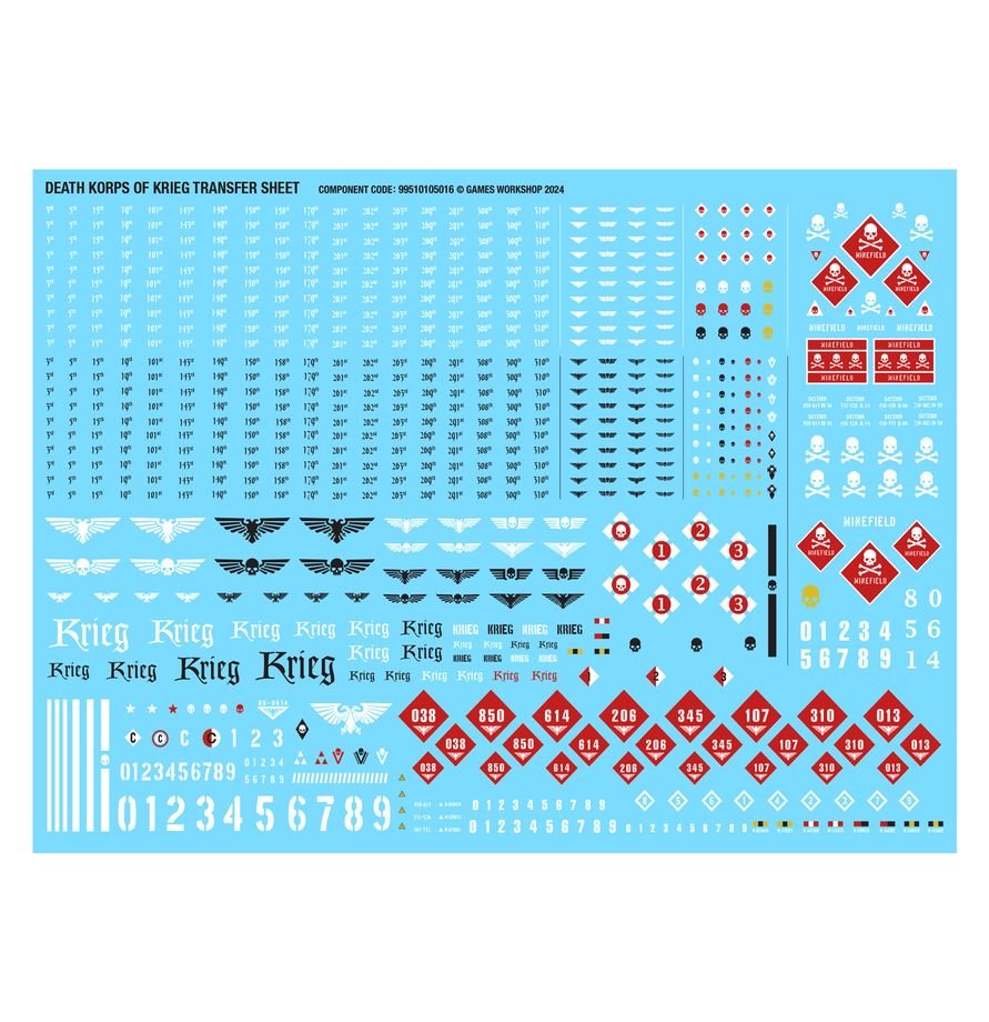 Warhammer 40,000 Astra Militarum Death Korps of Krieg Combat Engineers Set – 5+1 Plastic Miniatures Kit with Customisable Weapons, Remote Mine, Transfer Sheet, Citadel Bases