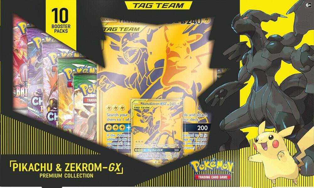 Pokemon TCG Tag Team Pikachu and Zekrom GX Premium Collection Box Set