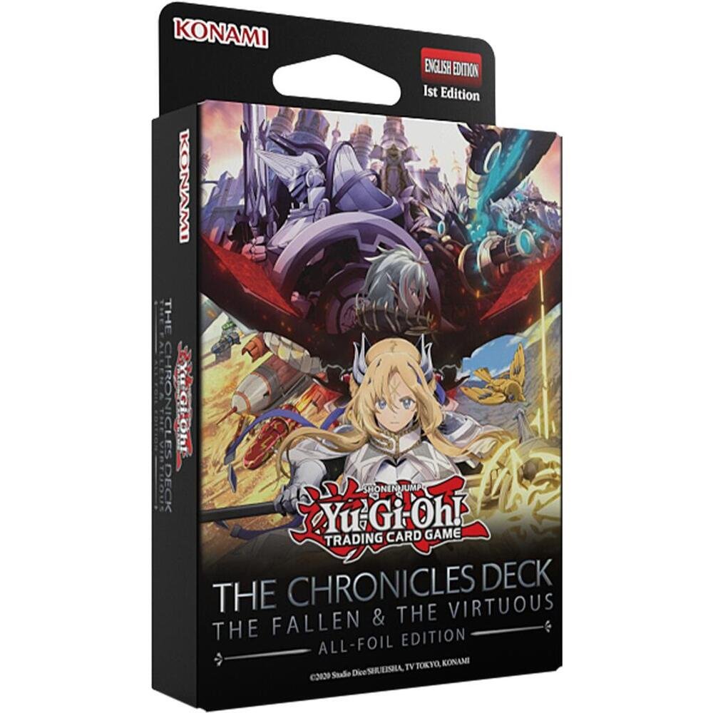 Yu-Gi-Oh TCG The Chronicles Deck: The Fallen & The Virtuous All-Foil Edition – Collectible Card Game Deck, Anime Cards, Trading Cards, Card Display for Duelists
