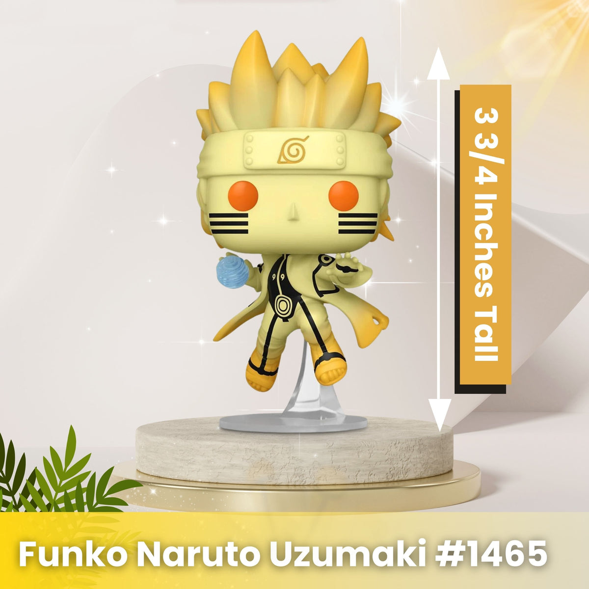 Naruto Uzumaki (Kurama Link Mode) Funko Pop! Naruto Shippuden - AAA Anime Exclusive Vinyl Figure # 1465 with Display Box Protector Case