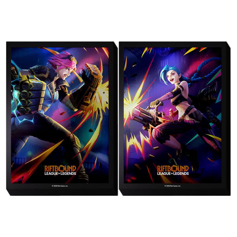 Riftbound League of Legends Vi vs. Jinx Card Sleeves Trading Card Accessories