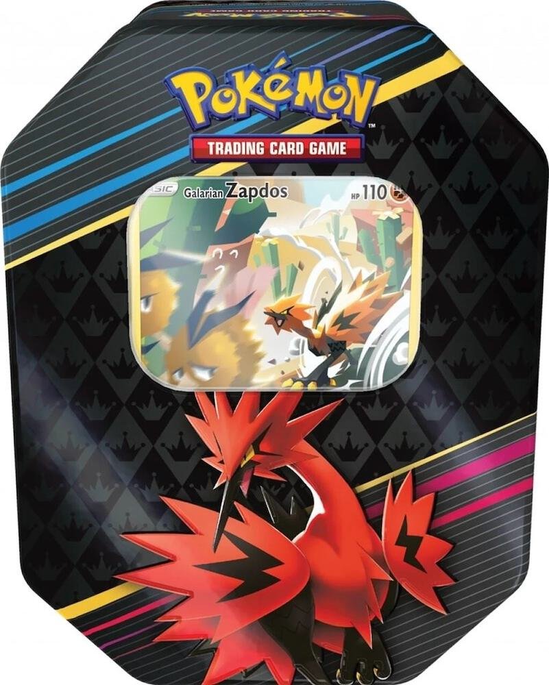 Pokémon TCG Crown Zenith Galarian Zapdos International Tin