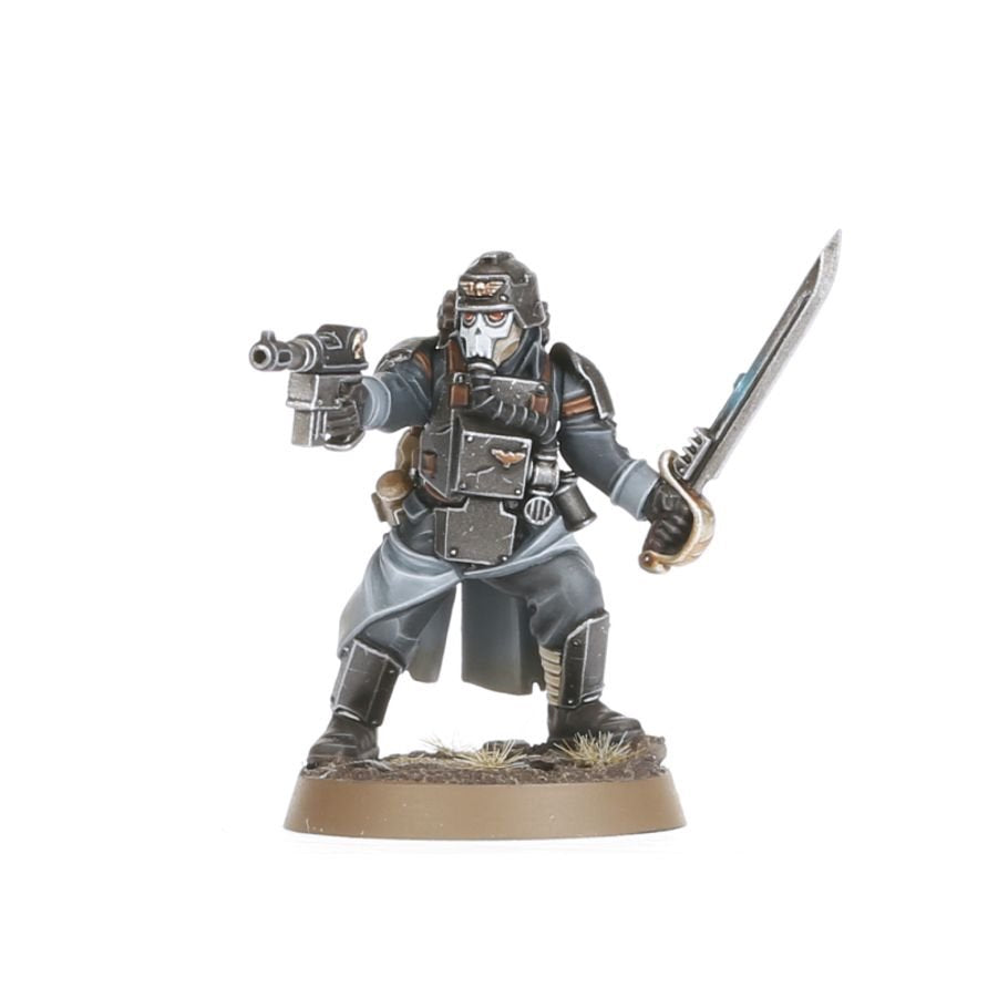 Warhammer 40,000 Astra Militarum Death Korps of Krieg Combat Engineers Set – 5+1 Plastic Miniatures Kit with Customisable Weapons, Remote Mine, Transfer Sheet, Citadel Bases