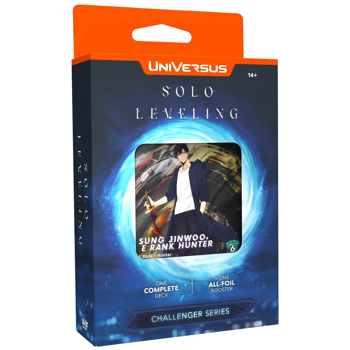 UniVersus: Solo Leveling - Challenger Series - Deck Building Game, Ready to Play Deck, Sung Jinwoo Character Card, 6 Foil Or Alt Art Cards