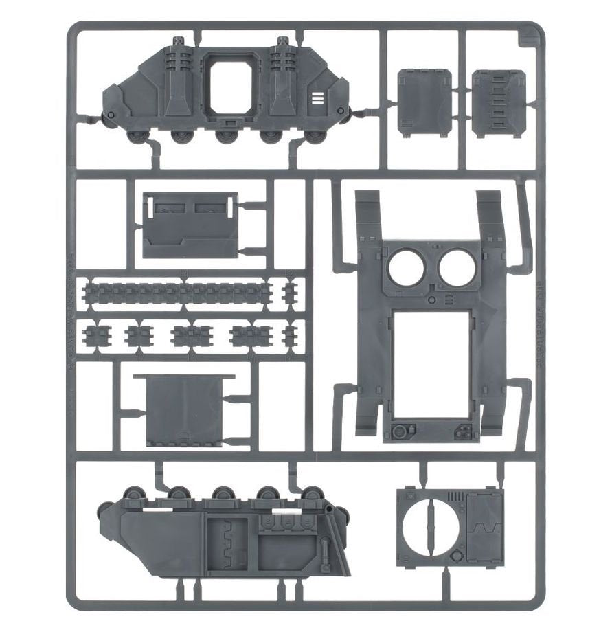 Warhammer 40,000 Chaos Rhino Chaos Space Marines Chaos Rhino Vehicle Kit for Warhammer 40K – Customizable Plastic Transport with Weapon & Cosmetic Options, Unpainted Miniature Model