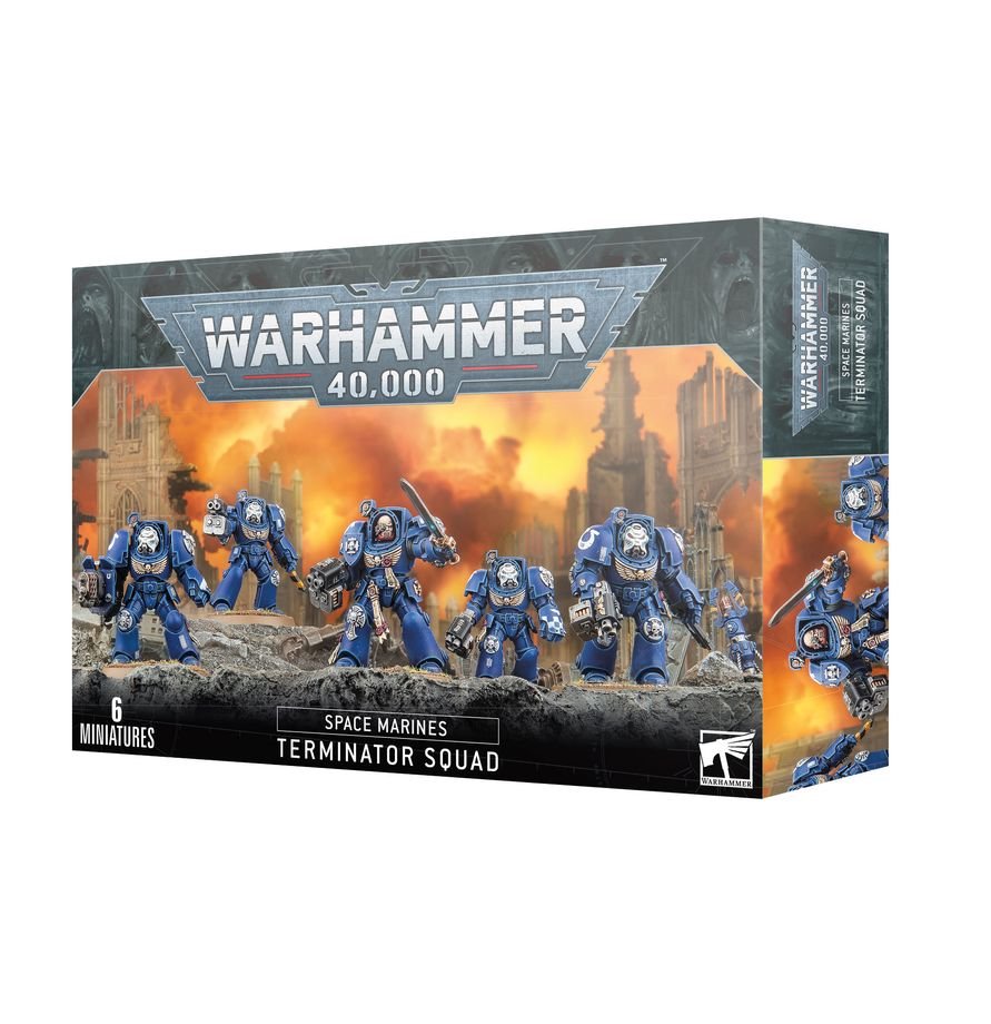 Warhammer 40,000 Space Marines Terminator Squad – 5 Elite Tactical Dreadnought Miniatures Plastic Kit | Citadel Games Workshop Tabletop Wargame Figures