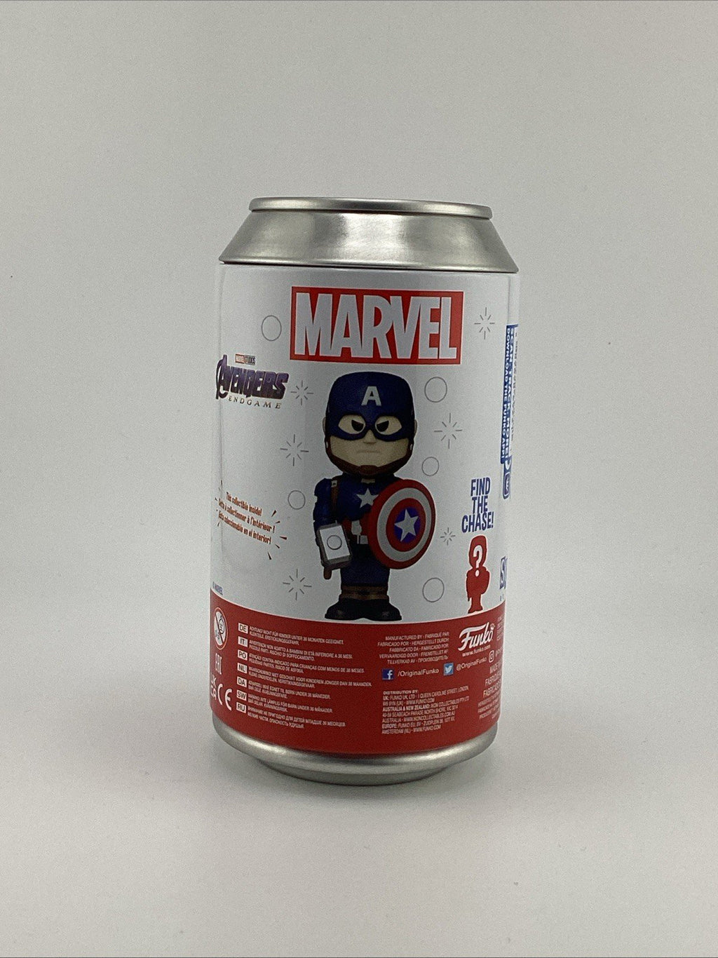 FUNKO POP SODA CAPTAIN AMERICA AVENGERS ENDGAME METALLIC CHASE MARVEL 2023 MINT