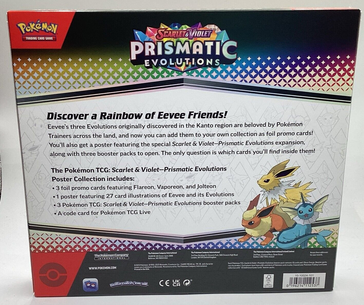 Pokemon TCG Scarlet & Violet Prismatic Evolutions Poster Collection