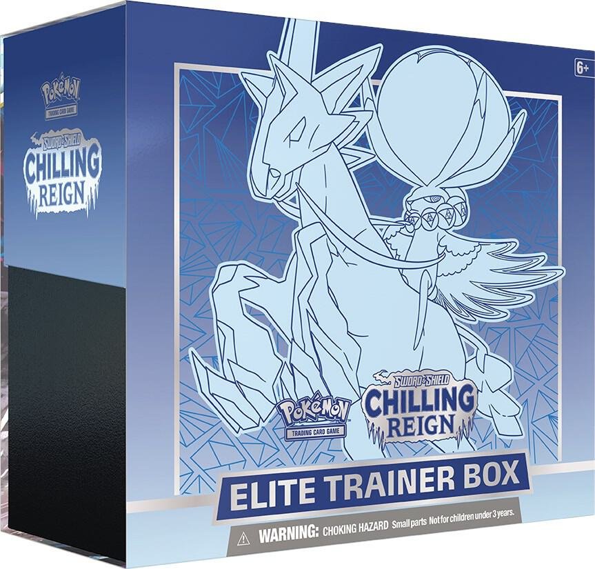 Pokémon TCG Sword & Shield Chilling Reign Elite Trainer Box – Ice Rider Calyrex Edition