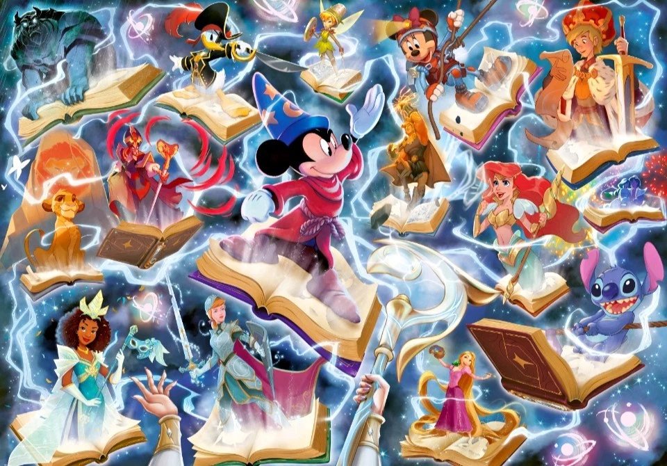 Disney Lorcana 1000 Pc Ravensburger Puzzle Glimmers o f The Realm Amber