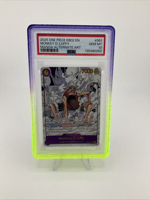 2025 ONE PIECE EB02-MANGA ALT ART -ANIME 25TH COLL- #061 MONKEY D. LUFFY PSA 10