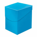 Ultra PRO Deck Box: PRO 100+ Eclipse – Sky Blue | Holds Up to 110 Standard Gaming Sleeved Cards | Self-Locking Lid with Thumb Notch for Easy Access