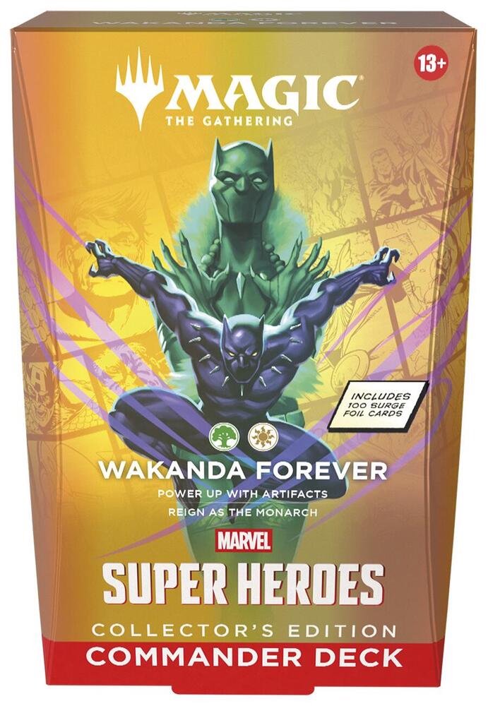 MTG Marvel Super Heroes Wakanda Forever CE Commander Deck - Ready-to-Play 100-Card Surge Foil Magic: The Gathering Deck for Collectors & Multiplayer