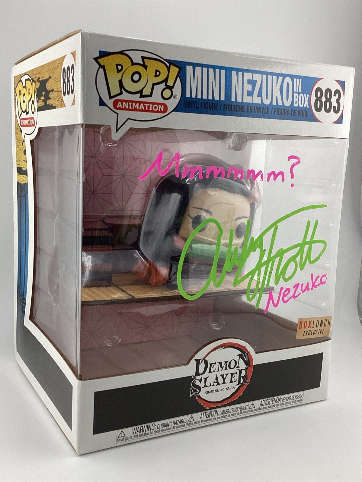 Funko Pop! Deluxe: Demon Slayer: Kimetsu no Yaiba- Mini Nezuko Signed Abby T#833