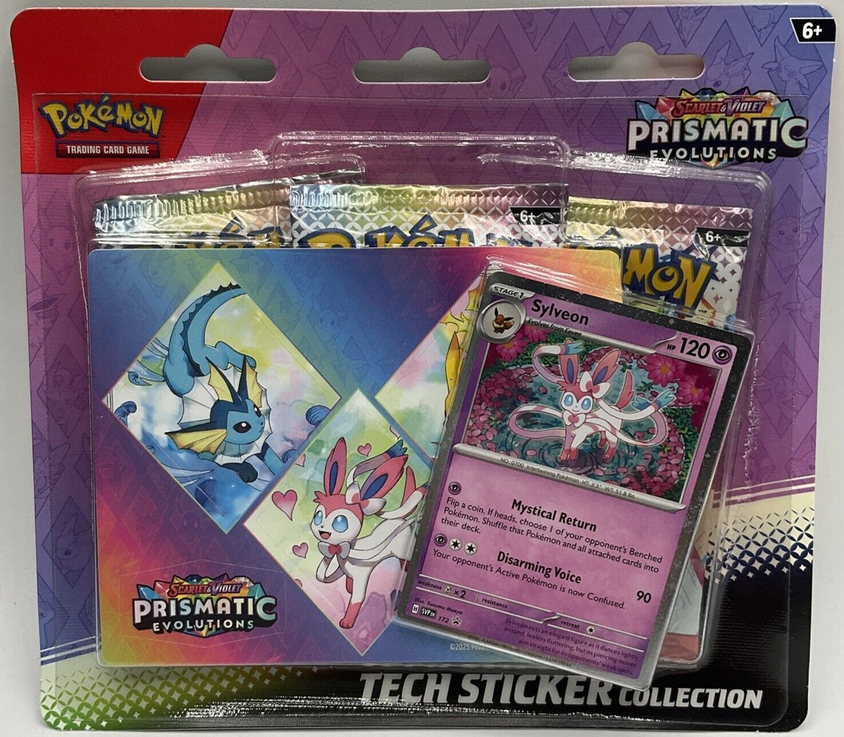 Pokemon TCG Scarlet & Violet: Prismatic Evolutions Tech Sticker Collection - Sylveon